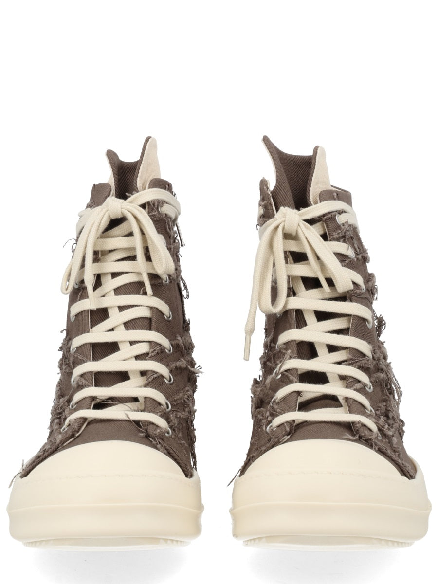 Rick Owens Drkshdw Sneaker Alta In Denim