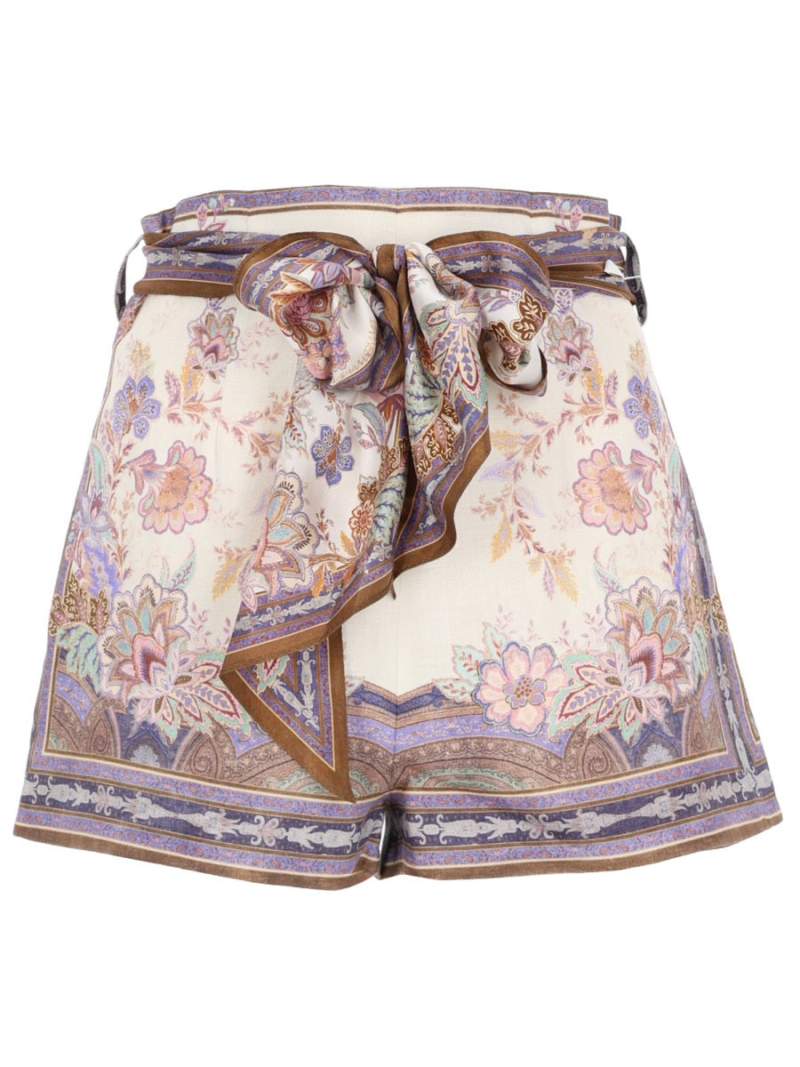 Zimmermann Shorts Con Foulard "Luna"