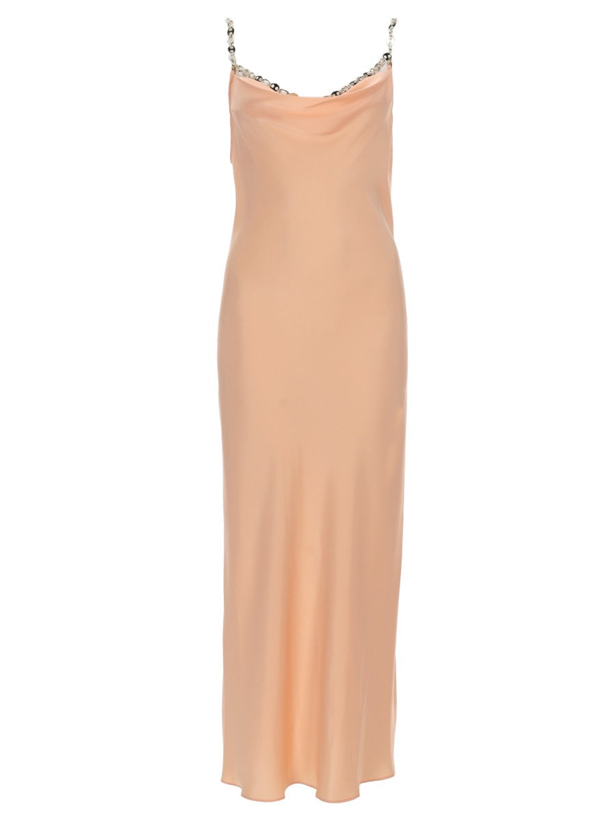 Rabanne Abito Midi In Raso
