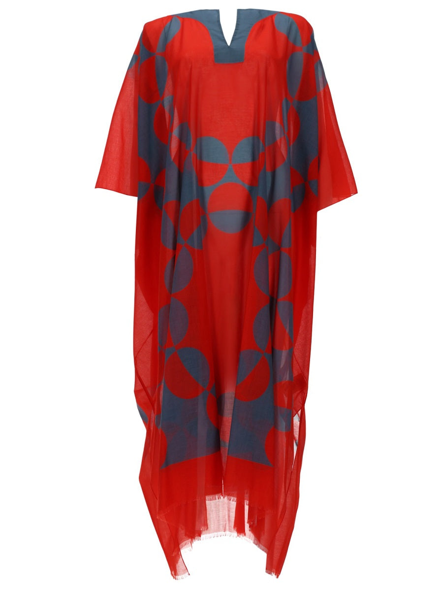 Dries Van Noten Caftano "Cartland" Con Stampa