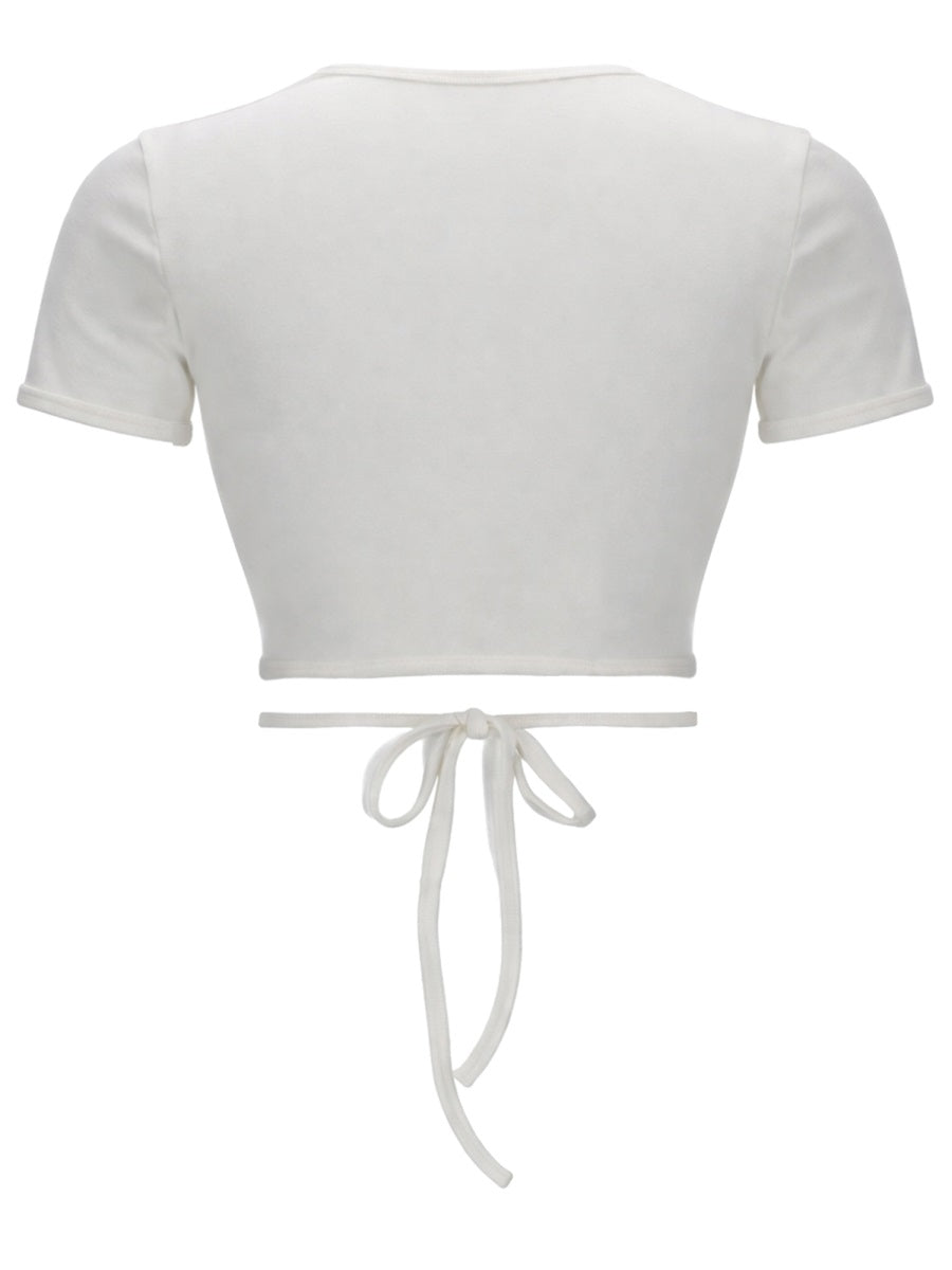 Courreges T Shirt "Cut Out" Con Logo