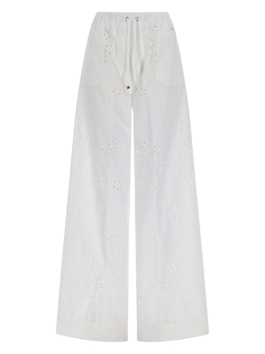Herno Pantalone Traforato Con Ricamo Sangallo
