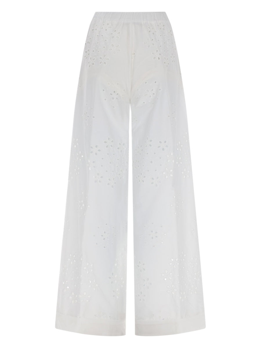 Herno Pantalone Traforato Con Ricamo Sangallo