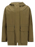 Laminar Parka Corto Con Cappuccio