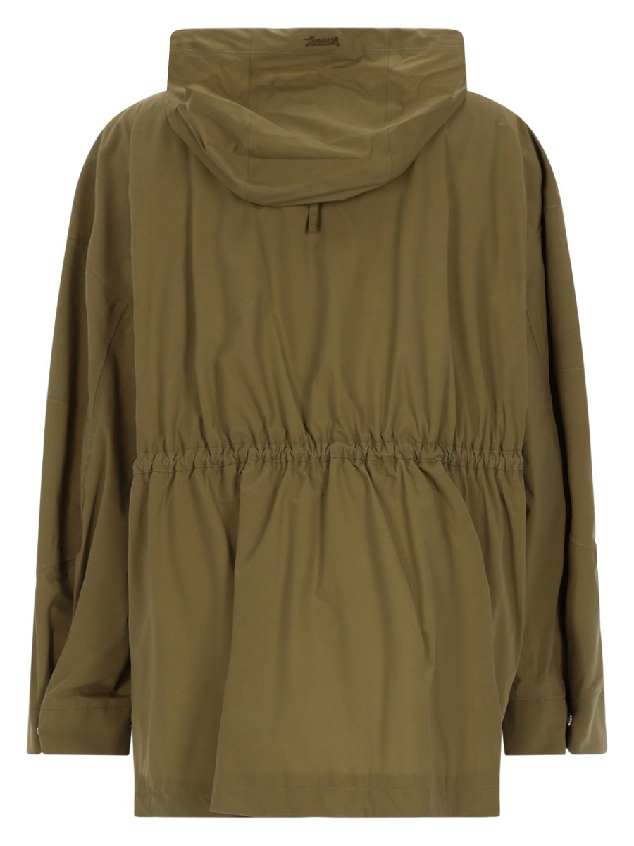 Laminar Parka Corto Con Cappuccio