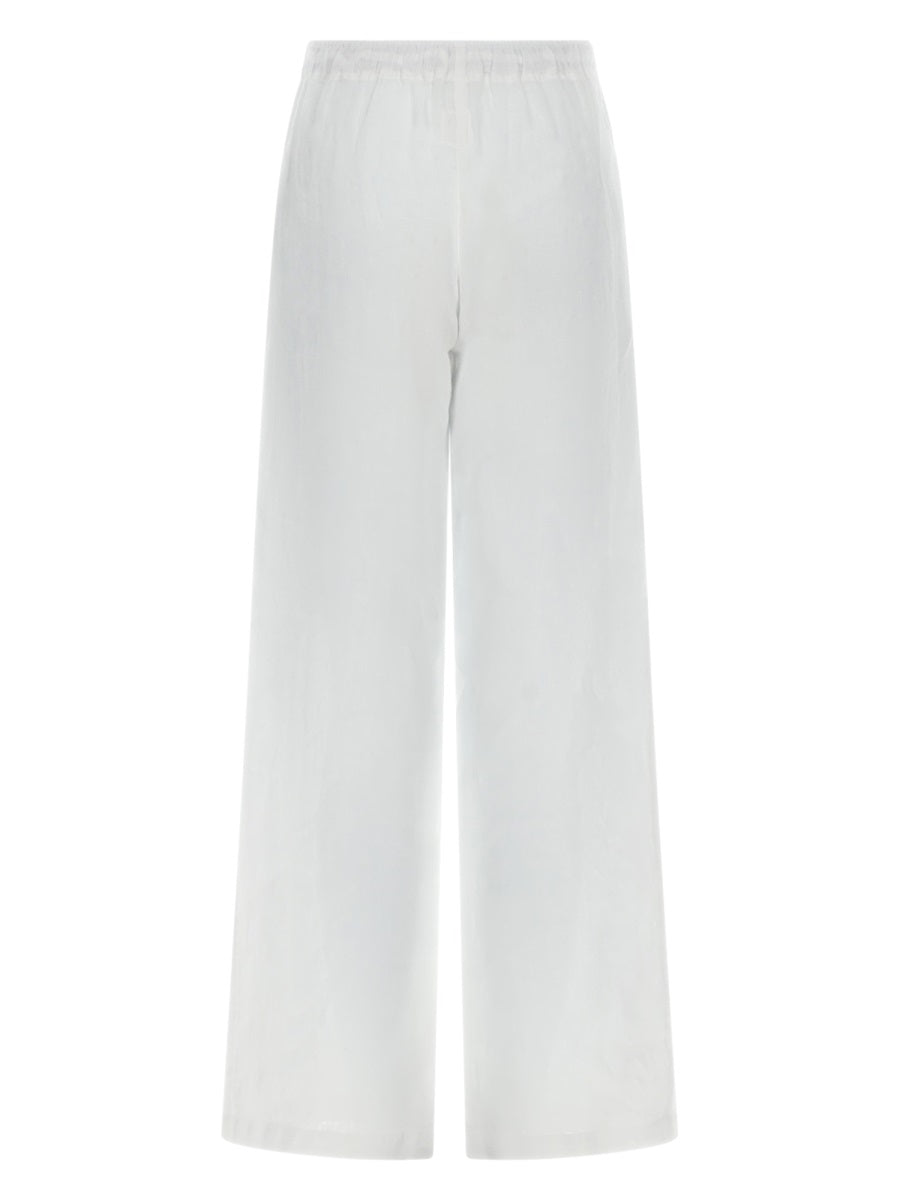 120% Lino Pantalone Ampio In Lino