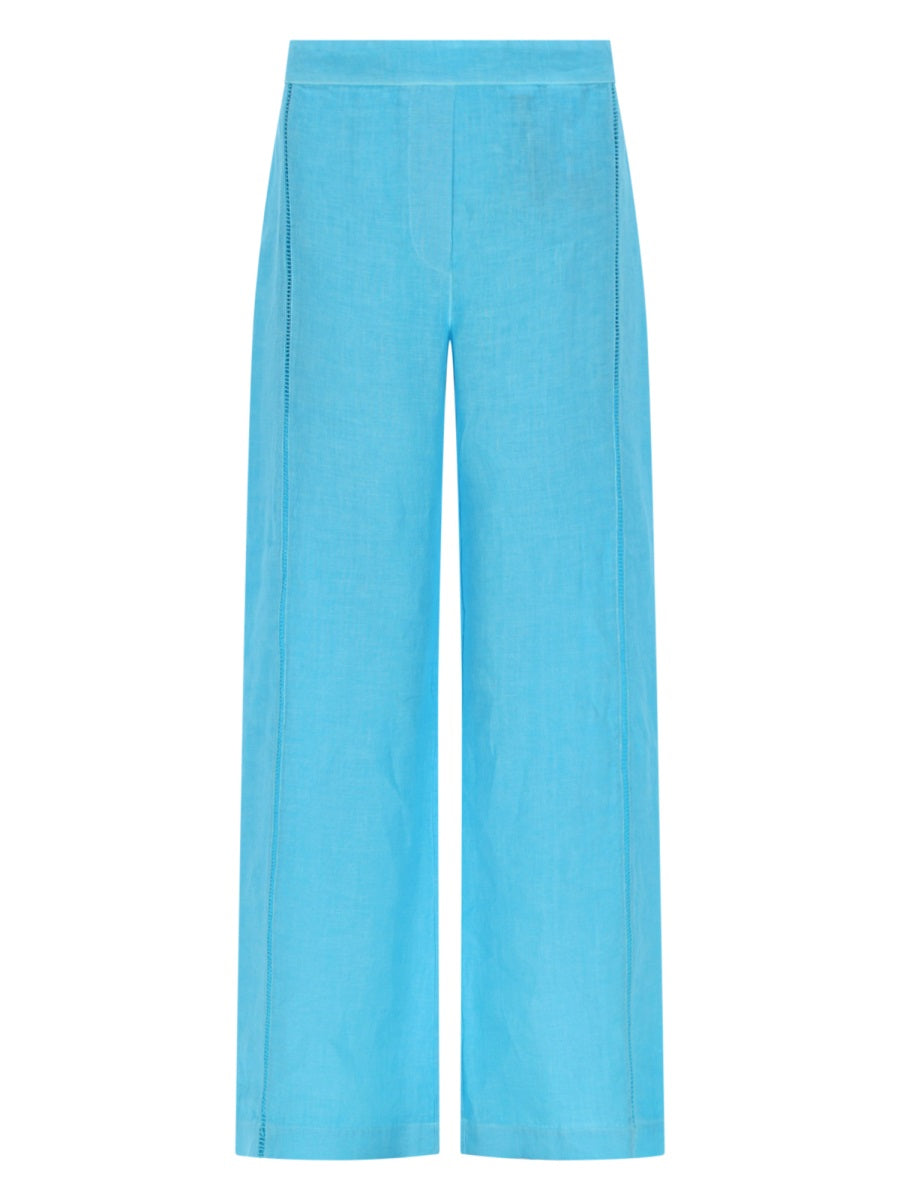 120% Lino Pantalone Ampio In Lino