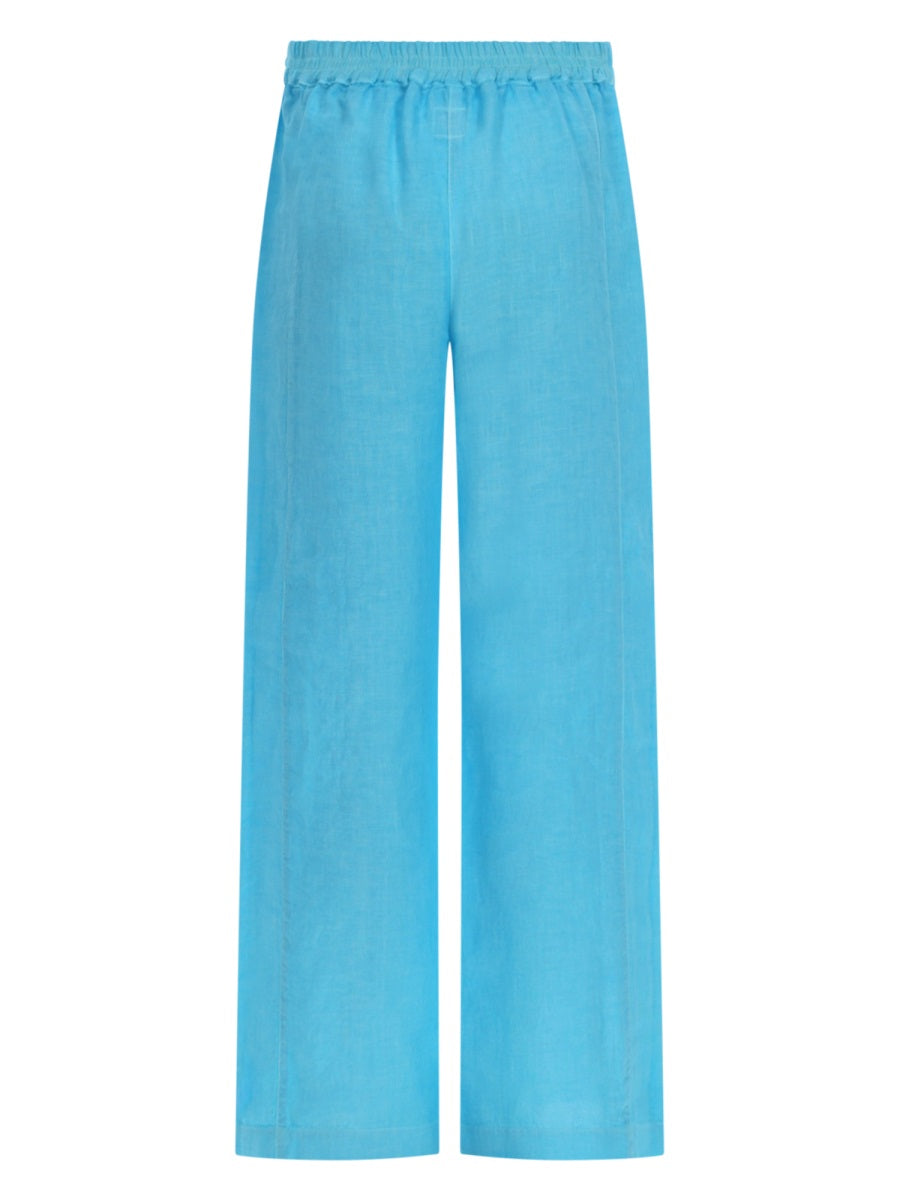 120% Lino Pantalone Ampio In Lino