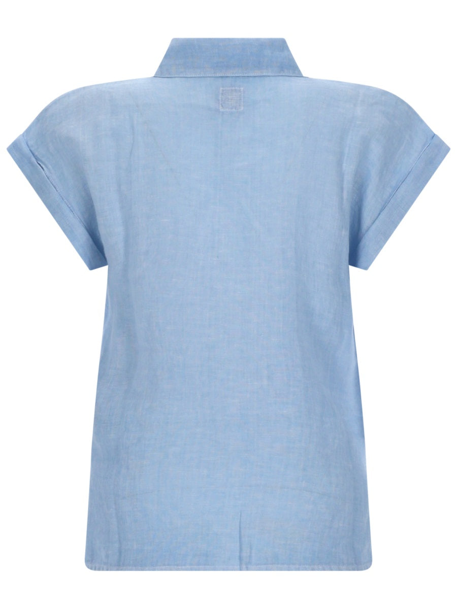 120% Lino Camicia Con Nodo