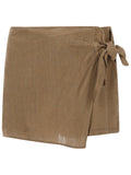 120% Lino Shorts Con Fiocco