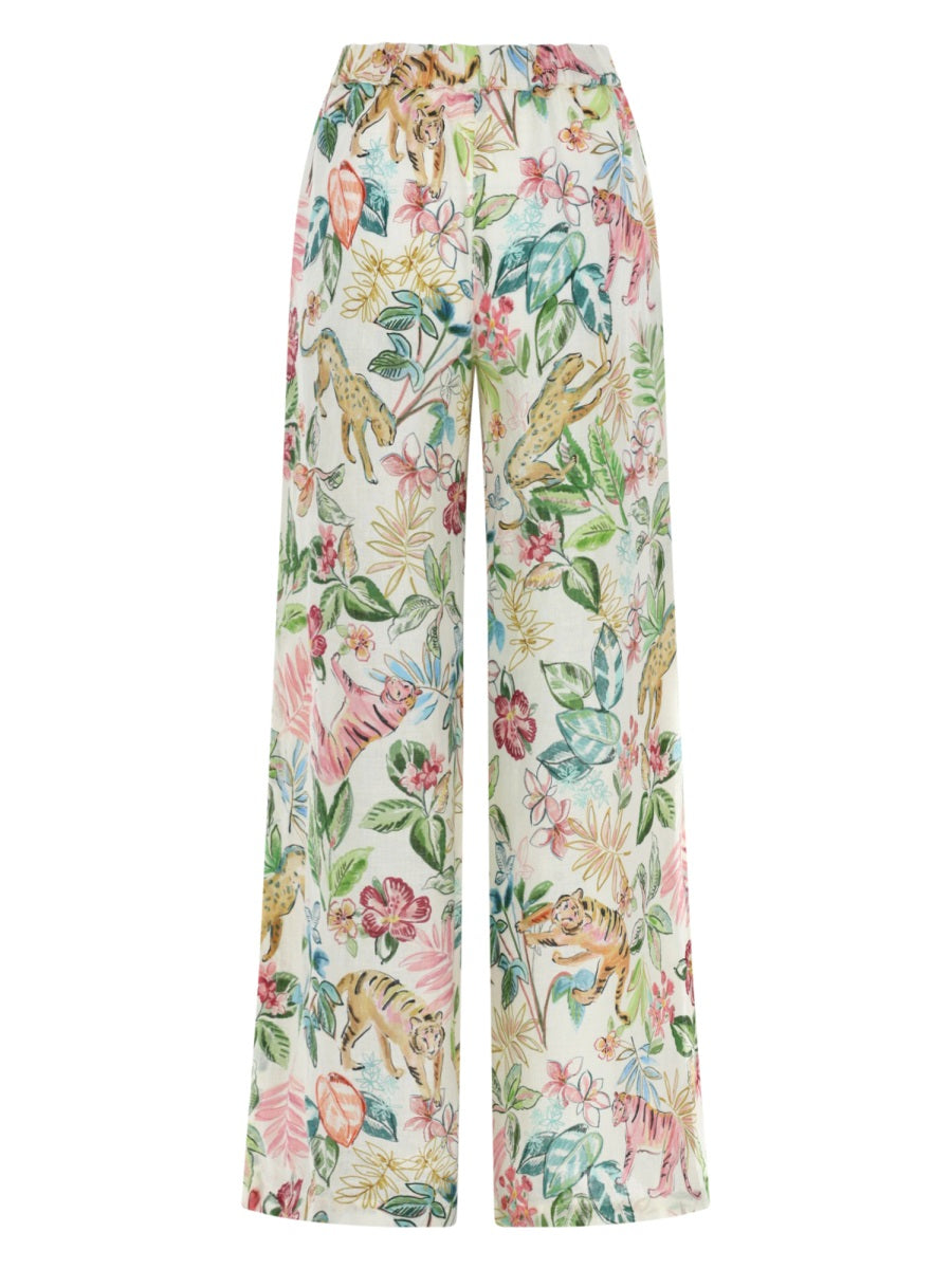 120% Lino Pantalone In Lino