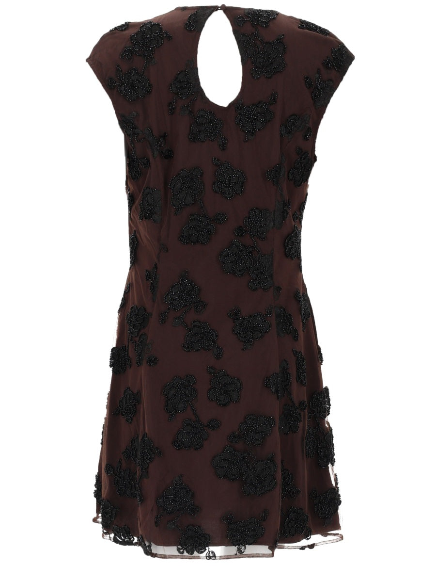 Rotate Birger Christensen Abito Mini Con Dettagli Floreali