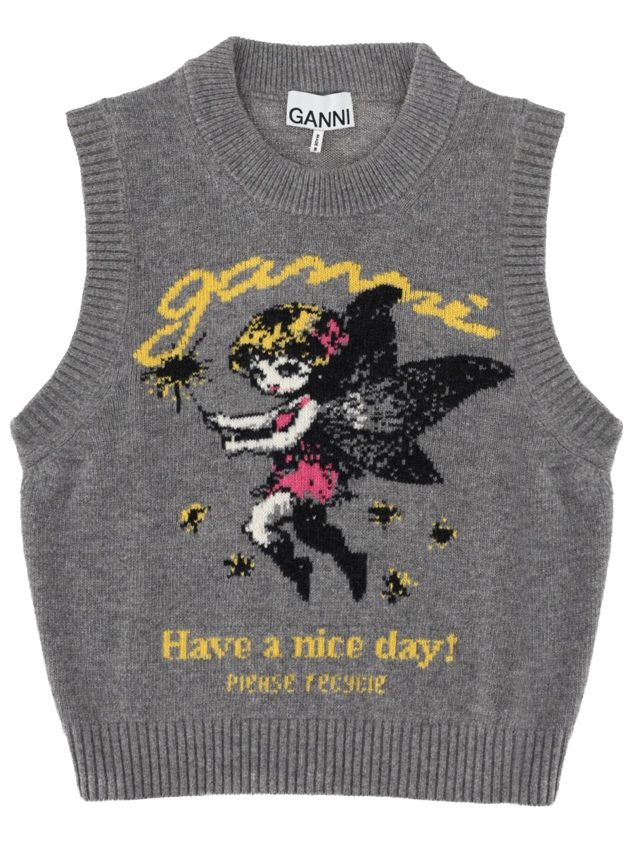 Ganni Gilet "Graphic"