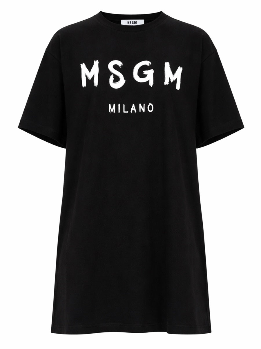 Msgm Abito Con Logo Pennellato