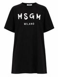 Msgm Abito Con Logo Pennellato
