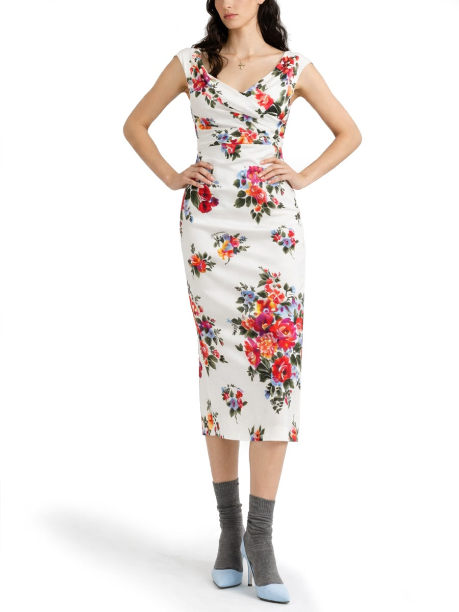 Dolce & Gabbana Abito In Raso Con Stampa