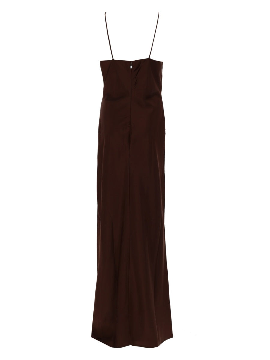 Rotate Birger Christensen Abito Lungo In Satin
