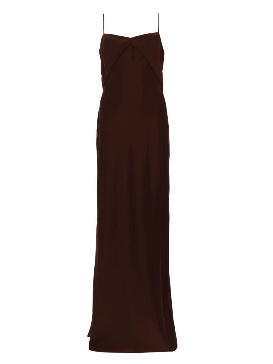 Rotate Birger Christensen Abito Lungo In Satin