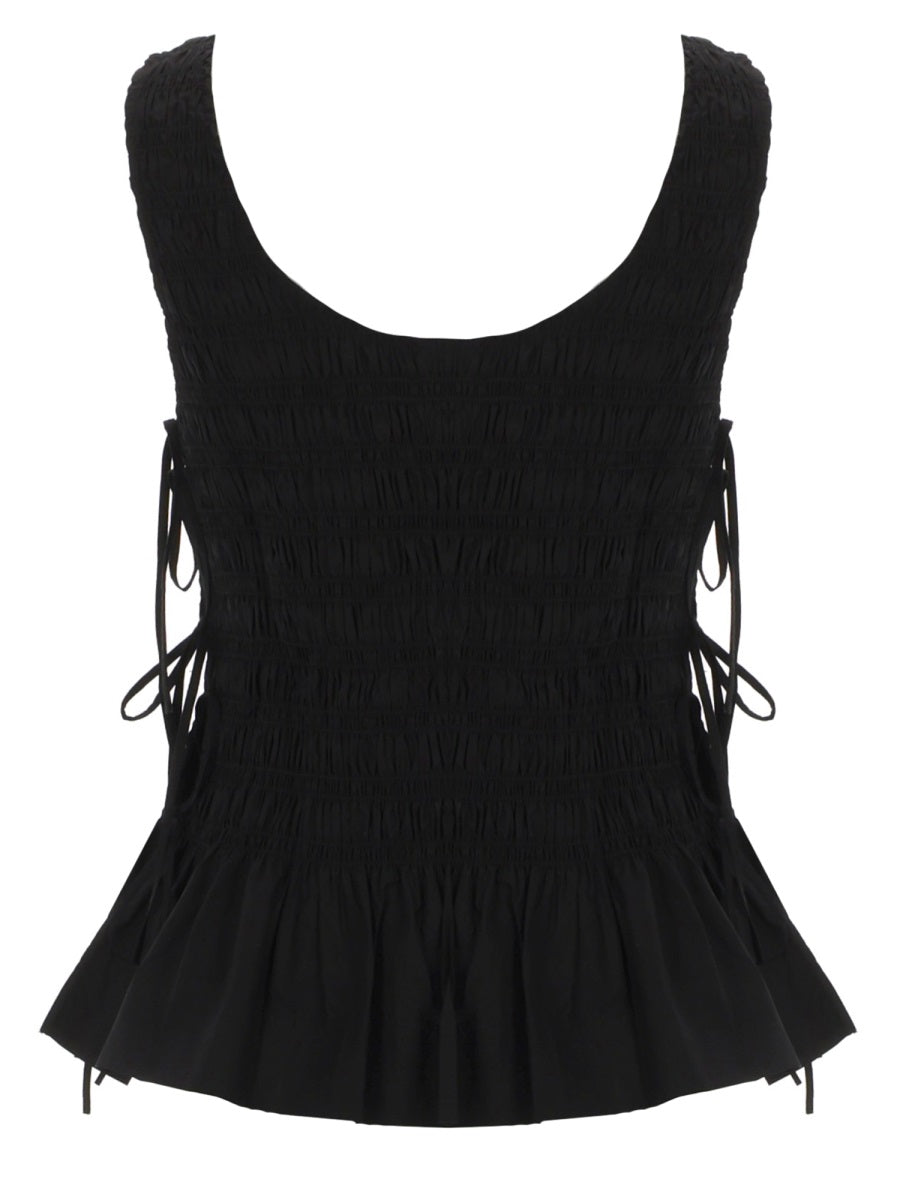 Ganni Top "Smock" Con Lacci