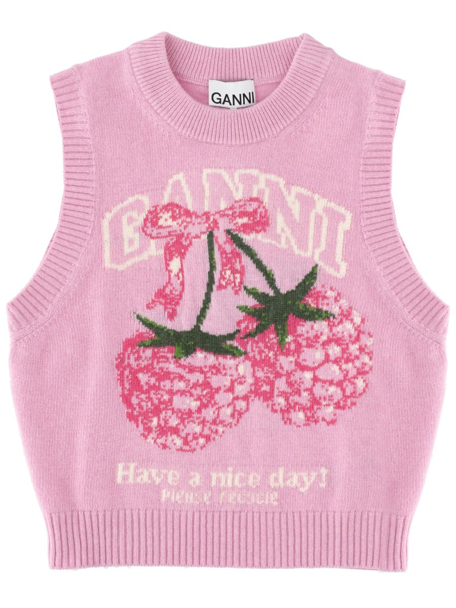 Ganni Gilet "Raspberry"