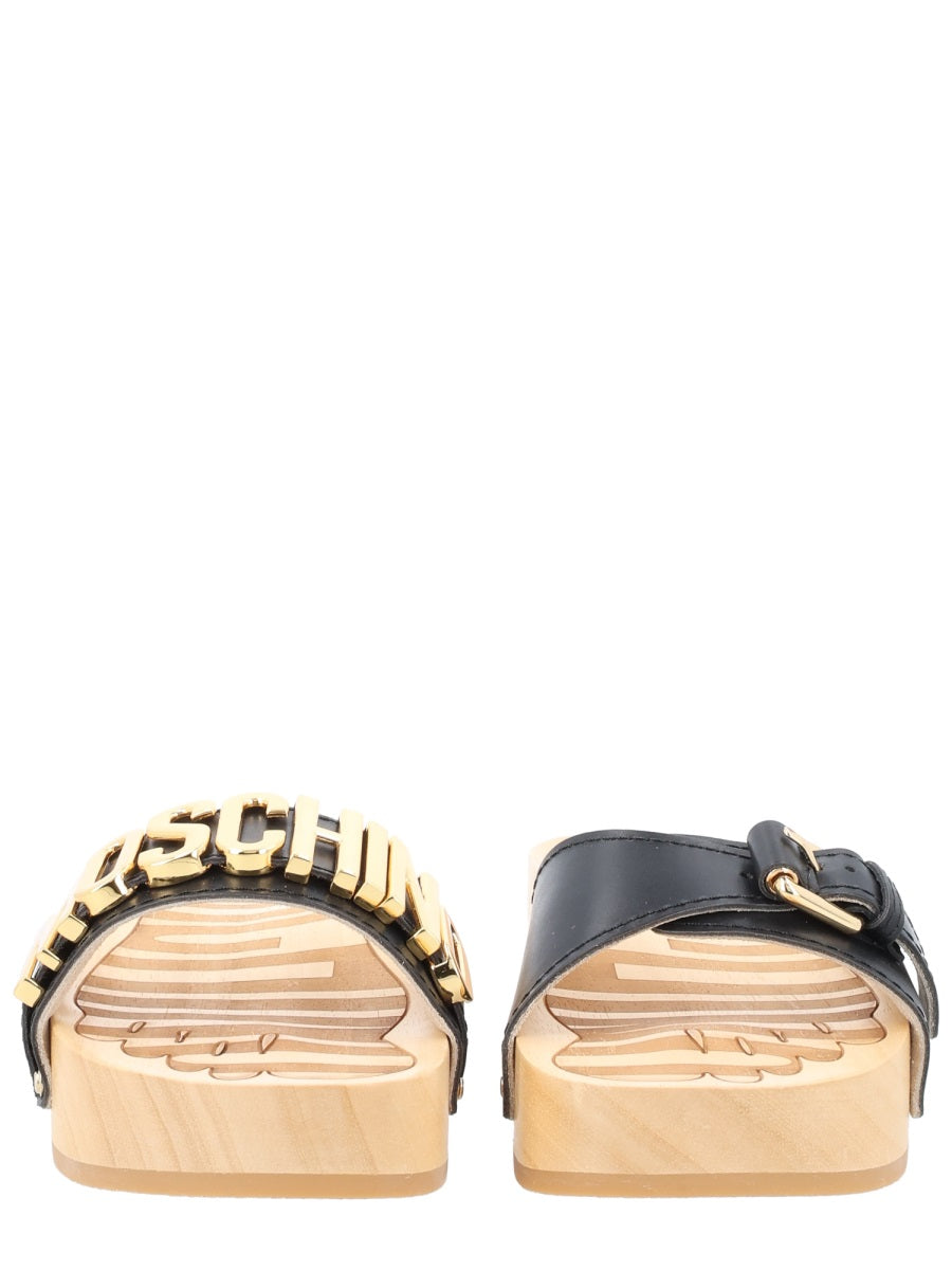 Moschino Sandalo Con Logo