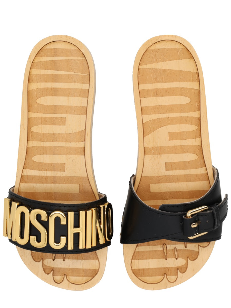 Moschino Sandalo Con Logo