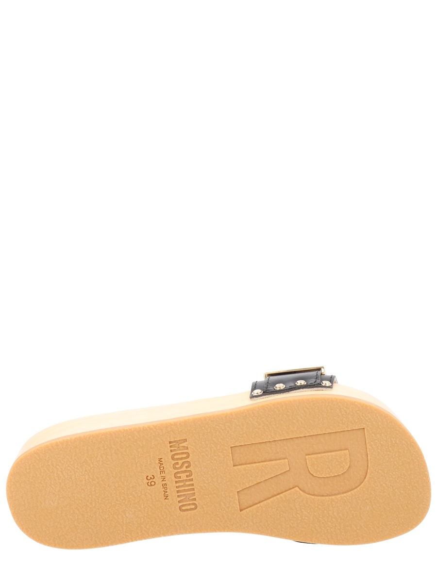 Moschino Sandalo Con Logo