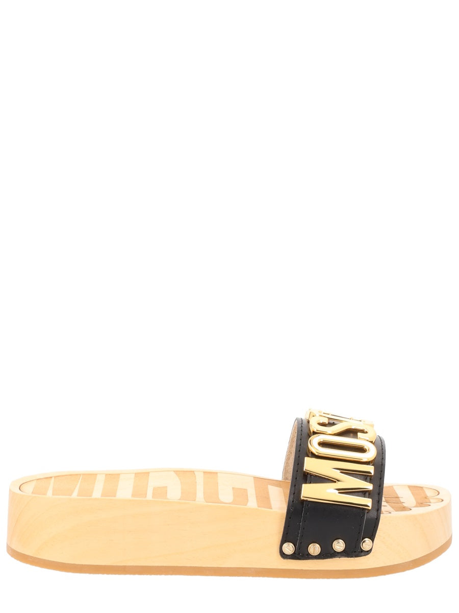 Moschino Sandalo Con Logo