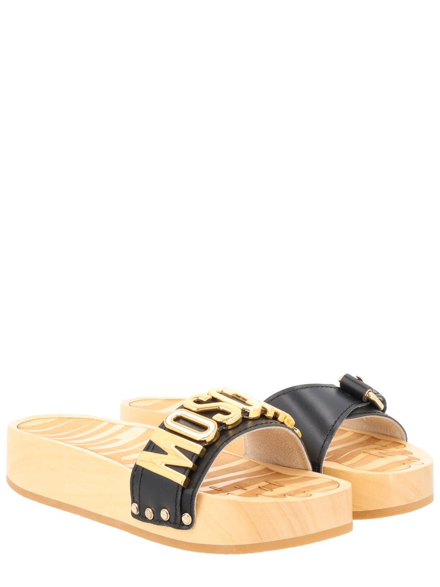 Moschino Sandalo Con Logo