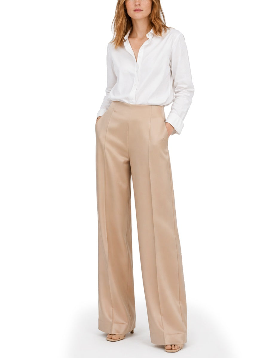 Alberta Ferretti Pantalone Dritto In Seta