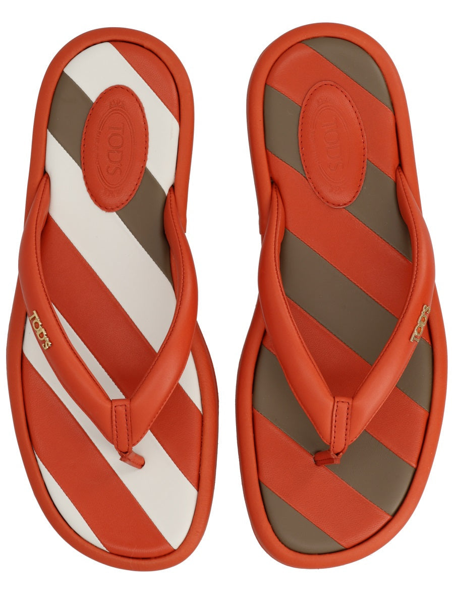Tod's Sandalo Infradito Con Logo