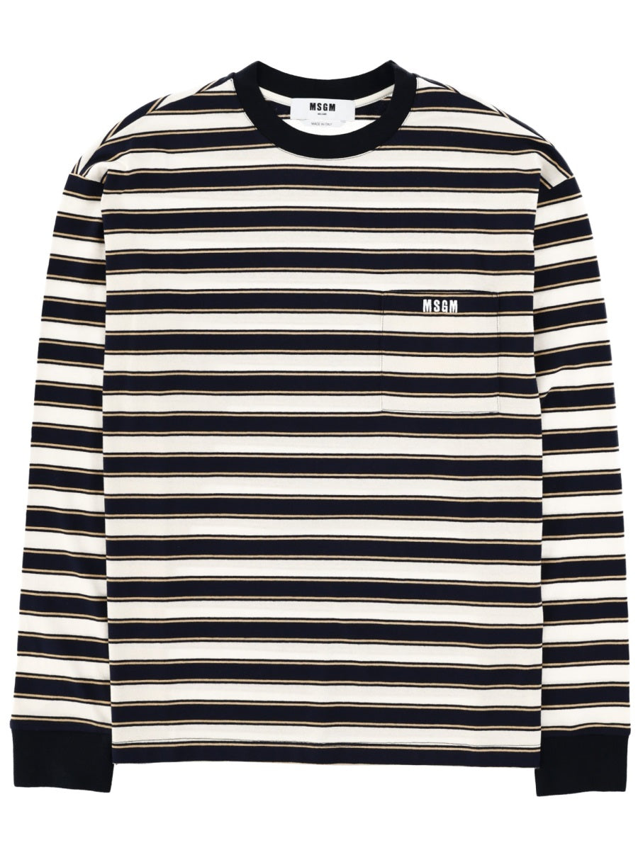 Msgm T Shirt Con Logo