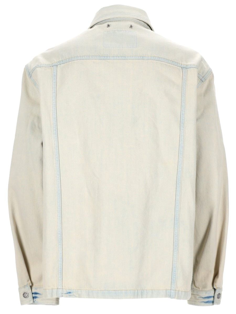Golden Goose Giacca In Denim Con Tasca Ricamata