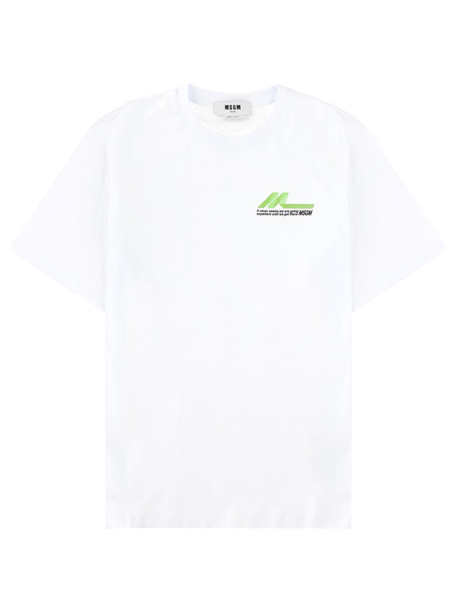 Msgm T Shirt Con Logo