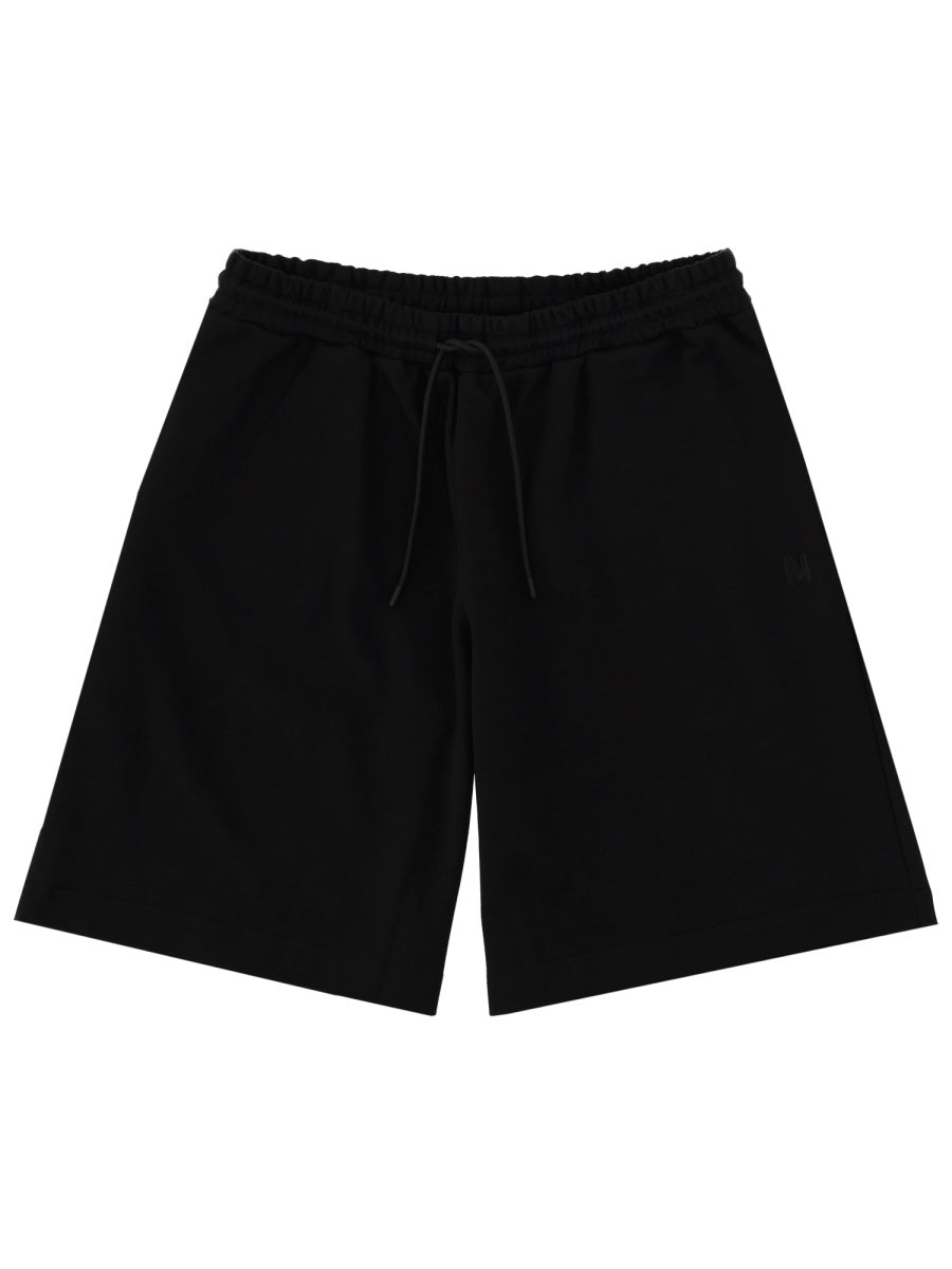 Msgm Shorts Con Logo E Coulisse