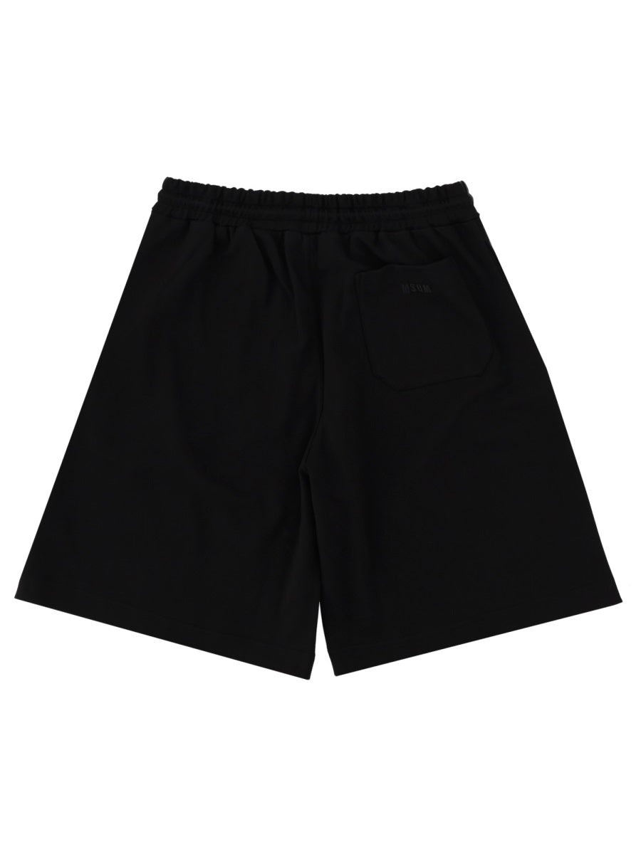 Msgm Shorts Con Logo E Coulisse