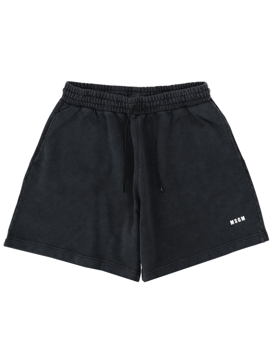 Msgm Shorts Con Logo