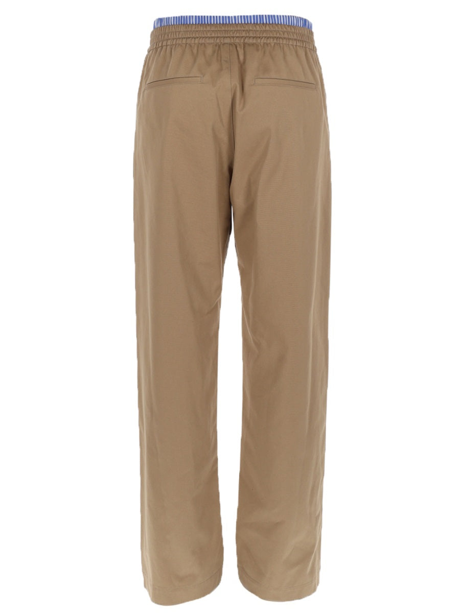 Msgm Pantalone In Cotone Con Doppio Elastico
