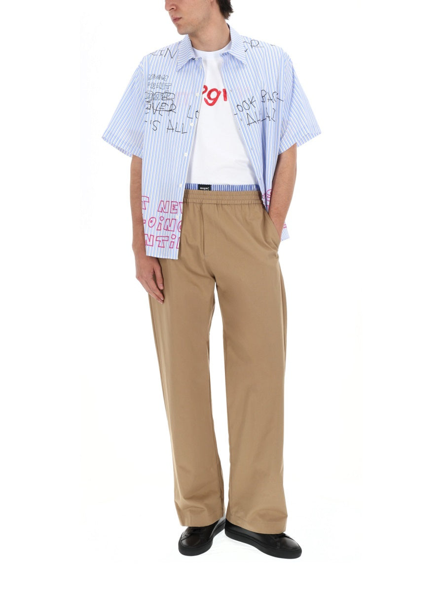 Msgm Camicia Con Stampa