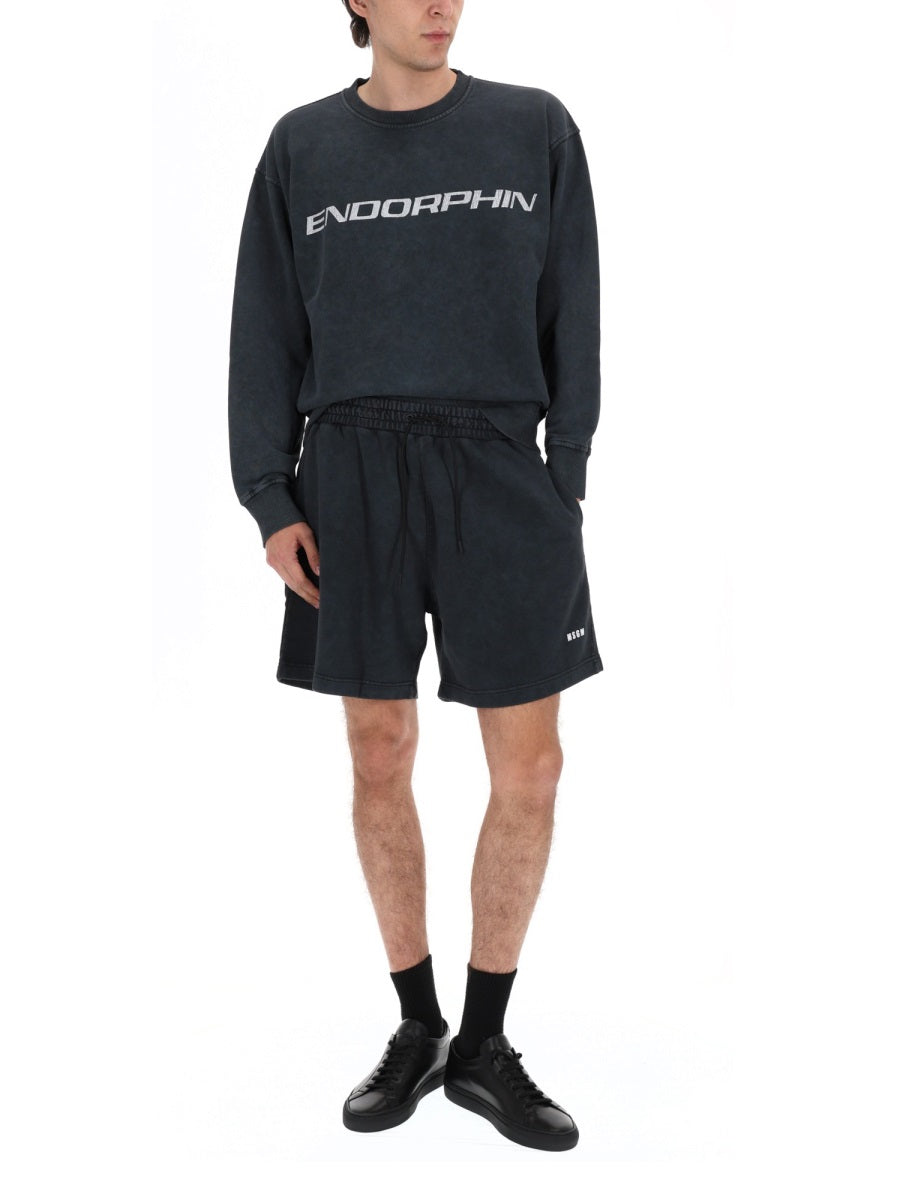 Msgm Shorts Con Logo