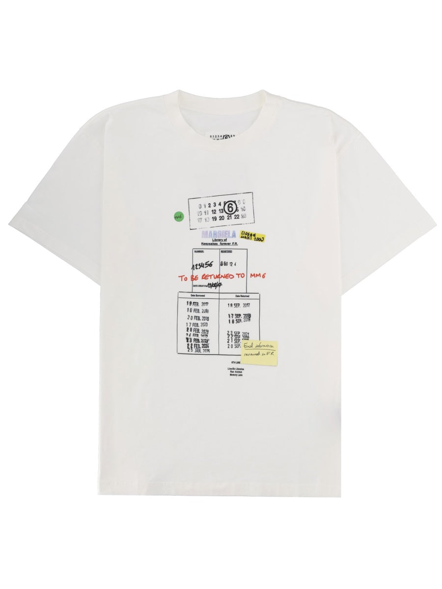 Mm6 Maison Margiela T Shirt Con Stampa