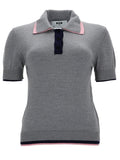 Msgm Polo In Lana Con Doppio Bordo