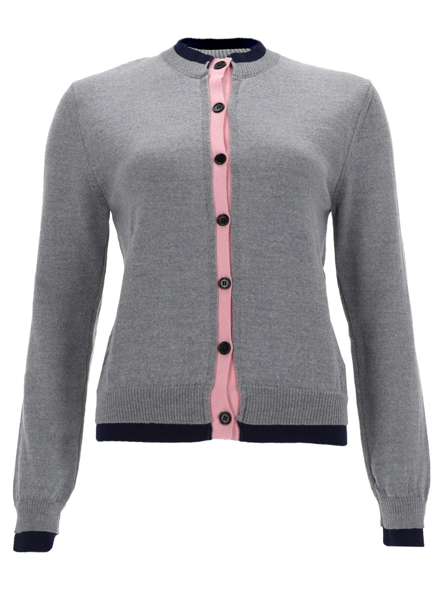 Msgm Cardigan Con Dettaglio Doppio Bordo