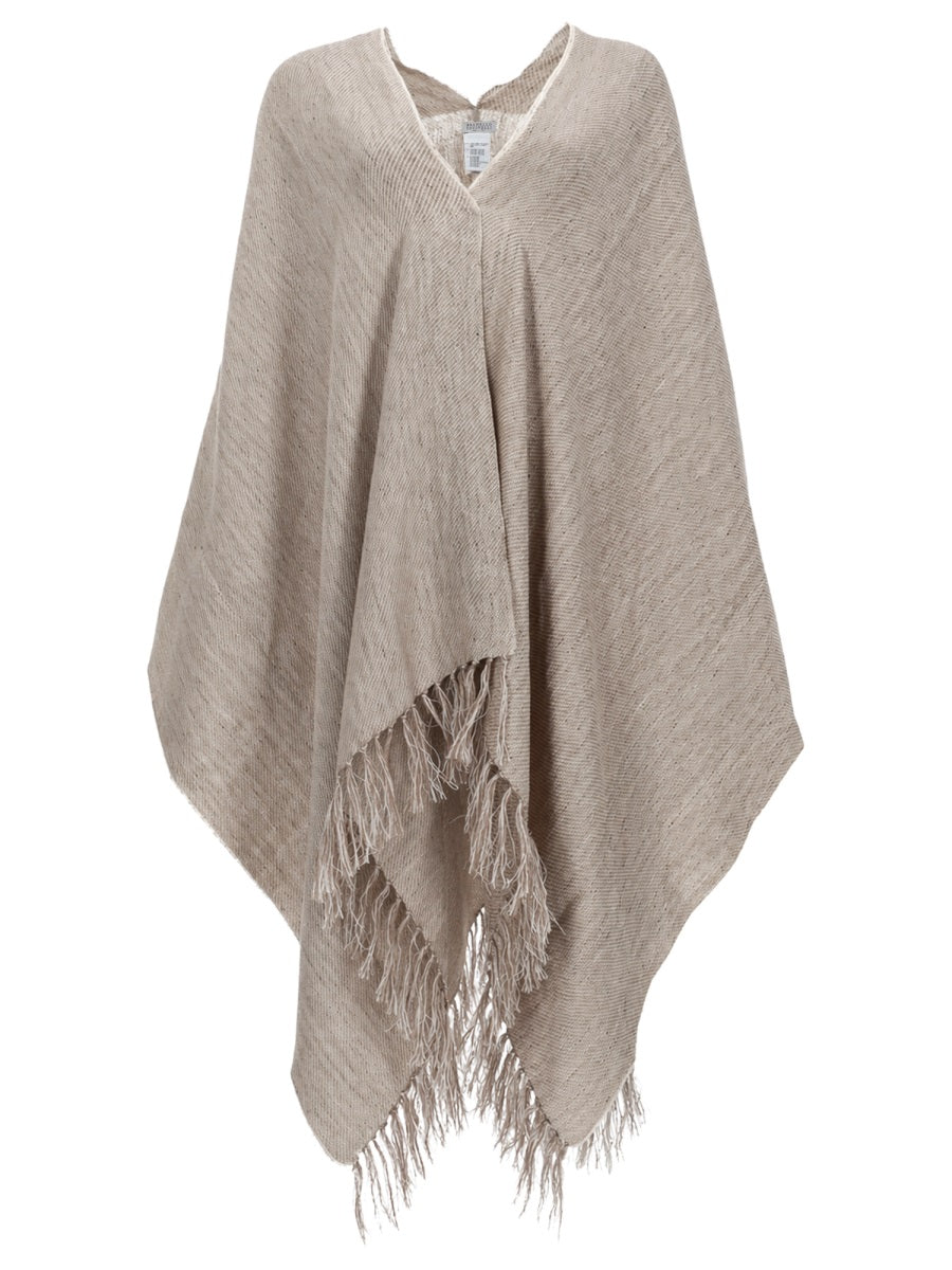 Brunello Cucinelli Poncho In Lino