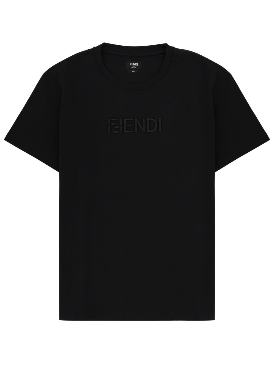 Fendi T Shirt Con Logo 3 D