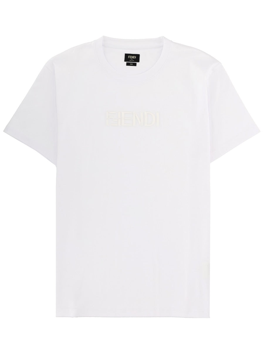 Fendi T Shirt Con Logo 3 D