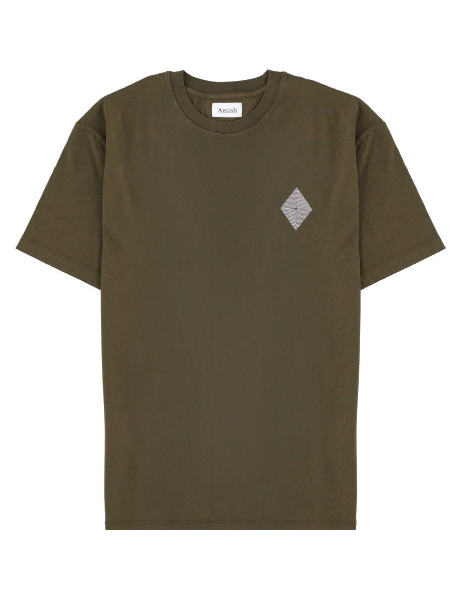 Amish T Shirt Con Logo