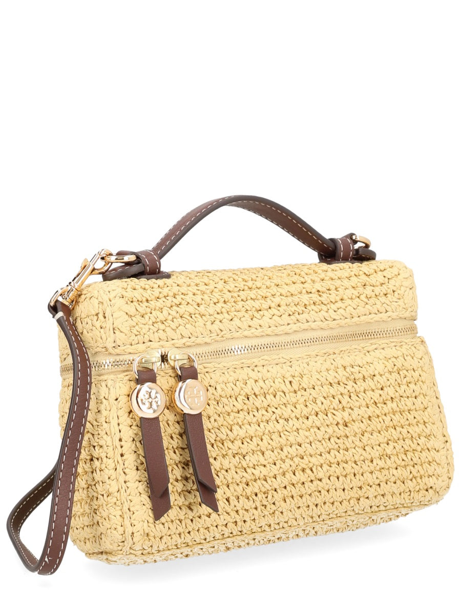 Tory Burch Borsa In Rafia Con Tracolla