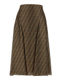 Fendi Gonna In Twill Ff