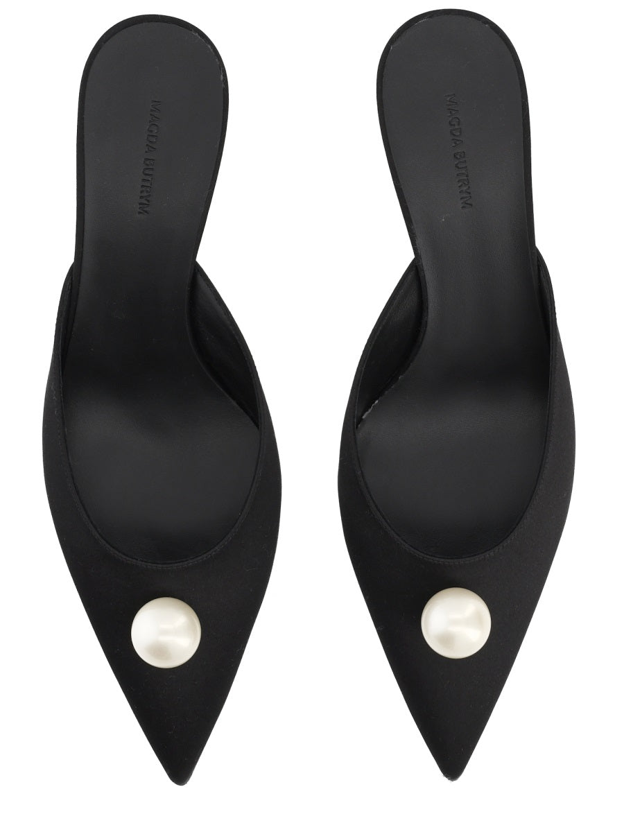 Magda Butrym Mule In Seta Con Perla